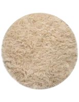 alfombra de pelo largo playara crema 90 cm redondo