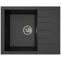 fregadero de un seno con escurridor stradour 1c xs negro