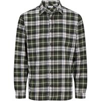 jack  jones camisa manga larga 12258429 jjjoshua fall flannel shirt ls kombu green para hombre