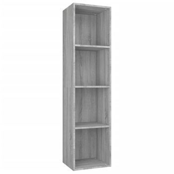 Estantería/mueble De Tv | Mueble De Salón | Gabinete De Tv Contrachapada Gris Sonoma 36x30x143 Cm