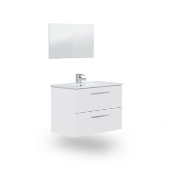 Pack De Baño Con Lavabo Cerámico Feel S Blanco Brillo 80 X 57 X 45 Cm