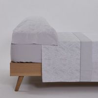 juego de sabanas algodon casandra  gris cama de 200cm