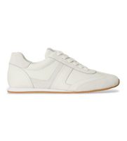 lauren ralph lauren para mujer 802p17694001 deportivas dani de piel y ante blanco 36 plano cordones casual