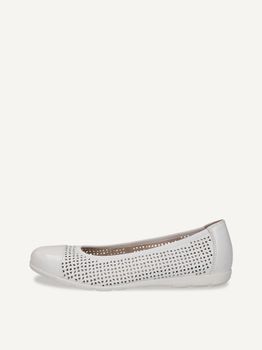 CAPRICE Ballerina, white, made of Leather, Size 39