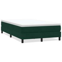 cama box spring sin colchon verde oscuro terciopelo 120x220 cm vidaxl