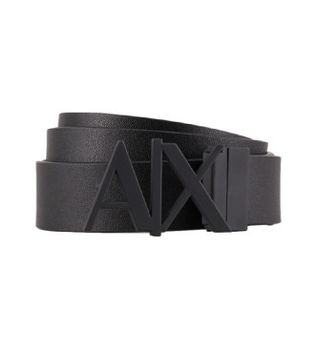 A|X Armani Exchange para hombre. 951017CC50561120 Cinturón de piel negro (32), Casual, Clásico