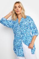 yours camisa de petalos azules mujer curvy y tallas grandes yours