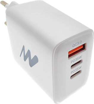CARGADOR PARED NETWAY USB-A/2 USB QC 3.0 35W BLANCO
