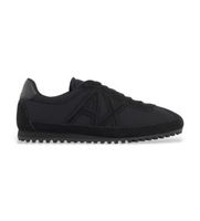 ax armani exchange para hombre xm003390af27477mc005 zapatillas de tejido y ante con suela de goma negro 43 tela plano cordones casua