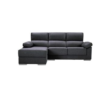 Chaise longue s con arcón noemi izquierda 3 plazas antracita