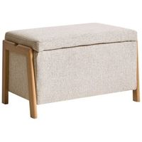 banco con almacenaje glamuroso moderno dormitorio sala de estar tapizado de tela beige edland