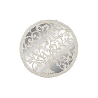 decoracion pared mdf espejo 90x2x90 arbol blanco