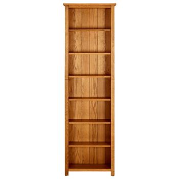Estantería de 7 niveles madera maciza de marrón 60x22x200 cm