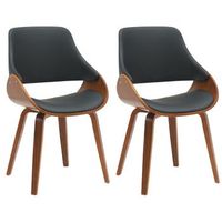 conjunto 2 sillas de comedor vangale simil cuero nogalnegro 54x52x86 cm clp