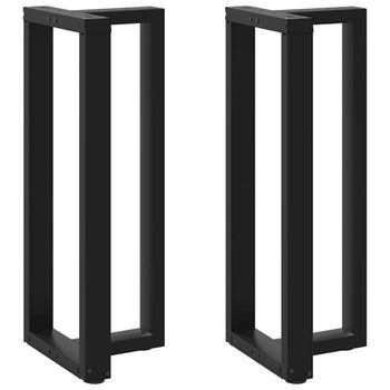 Patas Para Mesa De Bar En Forma De T (2 Unidades), Color Negro, 50 X 35 X (100-101) Cm, Acero Vidaxl