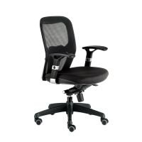 euromof boston silla de oficina ergonomica con soporte lumbar negra
