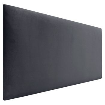 Dhome Cabecero De Terciopelo Liso 110x50 Camas 105 - Gris Oscuro