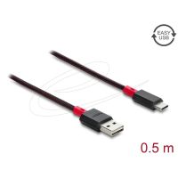 cable usb delock 81541 05 m usb a a usb c usb 20 rojo negro