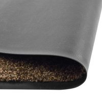 felpudo  alfombra de entrada lavable marron 90x120 cm
