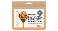 voyager comida liofilizada muesli sin gluten con chips de chocolate 80g