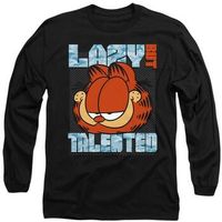 garfield camiseta manga larga lazy but talented para mujer
