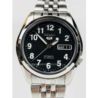 reloj automatico hombre seiko 5 snk381k1 correa acero dial negro snk381