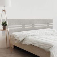 dhome cabecero gris tribal 220cm dual horizontal estilo ancho madera reciclada dm herrajes incluidos 220cm dual horizontal ancho gris tribal