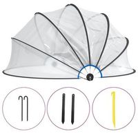 cupula para piscina redonda pvc 406x203 cm vidaxl
