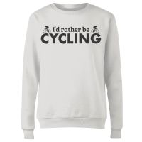 id rather be cycling womens sweatshirt - white - xxl - white