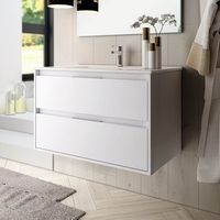 mueble bano sandra - blanco - 2 cajones - 80 cm
