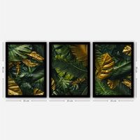 cuadro decorativo enmarcado 3sc52 multicolor 35x45 cm 3 piezas