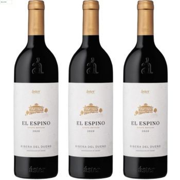 Áster El Espino Vino Tinto Crianza Vino 75 Cl 14,5 % Pack 3 Botellas