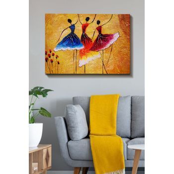 Pintura Decorativa Lienzo Canvas Tablo-151 Multicolor 70x100 Cm