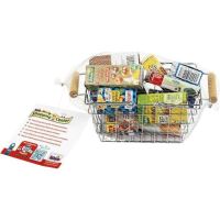 cesta de la compra klein metalica con comida infantil estilo frances