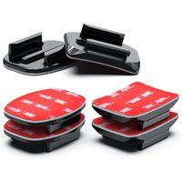 madrid gadget store - 6x soporte para casco adhesivo montura plano curvo 3m pegatina adhesivo compatible con camara de accion deportiva gopro hero 13 12 11 10 9 8 7 6 5 4 3 max fusion