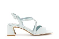 sandalias de piel napa con tiras cruzadas aqua