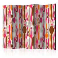 biombo - cutlery - pink and violet ii 225x172 cm