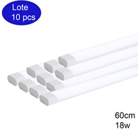 pack de 10 luminarias led 18w 60cm 6000k blanco frio diseno compacto pantalla