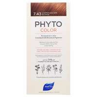 phyto phytocolor permanent hair dye shade 743 copper golden blonde