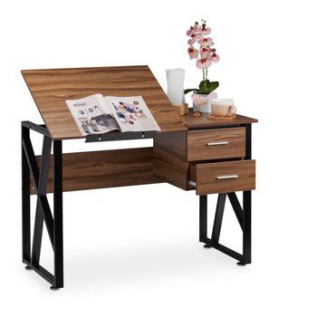 Escritorio Cubrible - Brown/black - 17x106.5x61cm