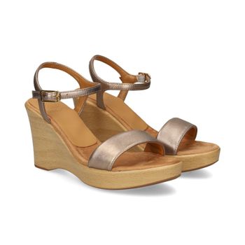 Unisa Sandalias Cuña Mujer - Plata Talla 41