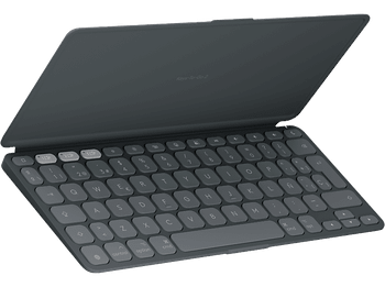 Funda con teclado - Logitech Keys to Go 2 para iPad, Bluetooth, Accesos directos, Multidispositivo, Smart Actions, iPhone y Macbook, Negro
