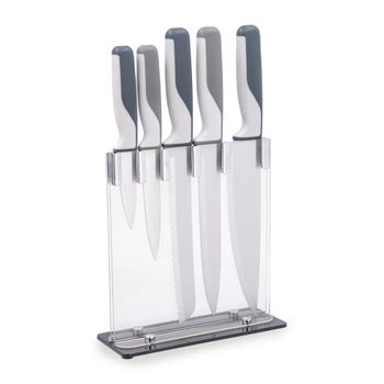 Taco 5 cuchillos acero inoxidable gris