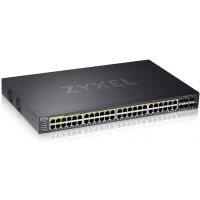 zyxel gs2220-50hp switch de red 44 puertos con margen de 375w negro