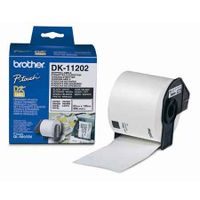 brother dk-11202 original label tape 62mm x 100mm black on white x 300