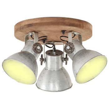 Lámpara De Techo Industrial 25 W Plateado 42x27 Cm E27 Vidaxl