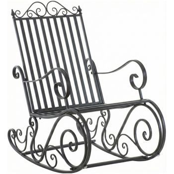 Mecedora Smilla Metal Antracita 90x56x94 Cm Clp