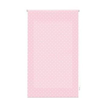 Estor Enrollable Premium - Estor Enrollable Tamaño 100x250 - Estor Premium Color Rosa Con Motas Blancas | Blindecor