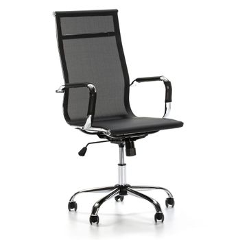 Sillón de oficina reclinable, tejido transpirable, altura ajustable