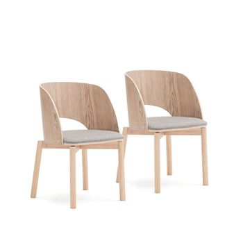 Pack 2 sillas de comedor natural